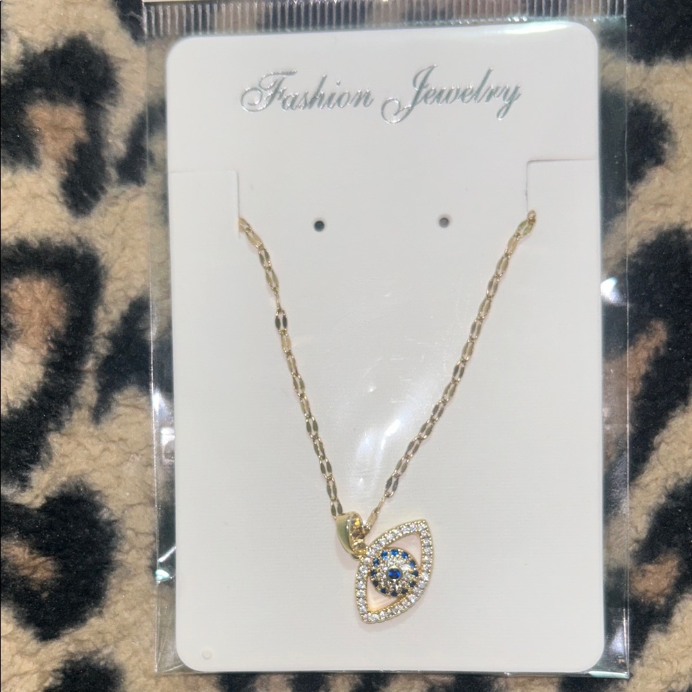 Gold Evil Eye Necklace